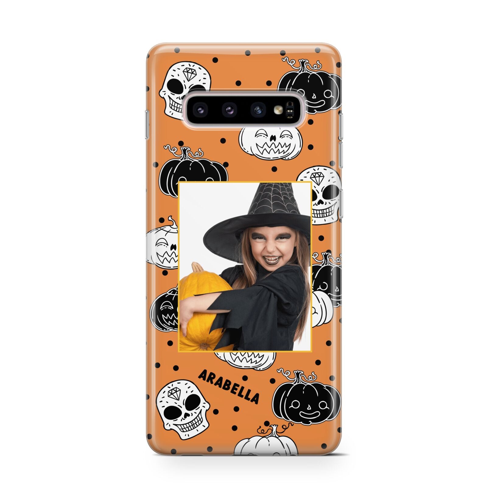 Halloween Pumpkins Photo Upload Protective Samsung Galaxy Case