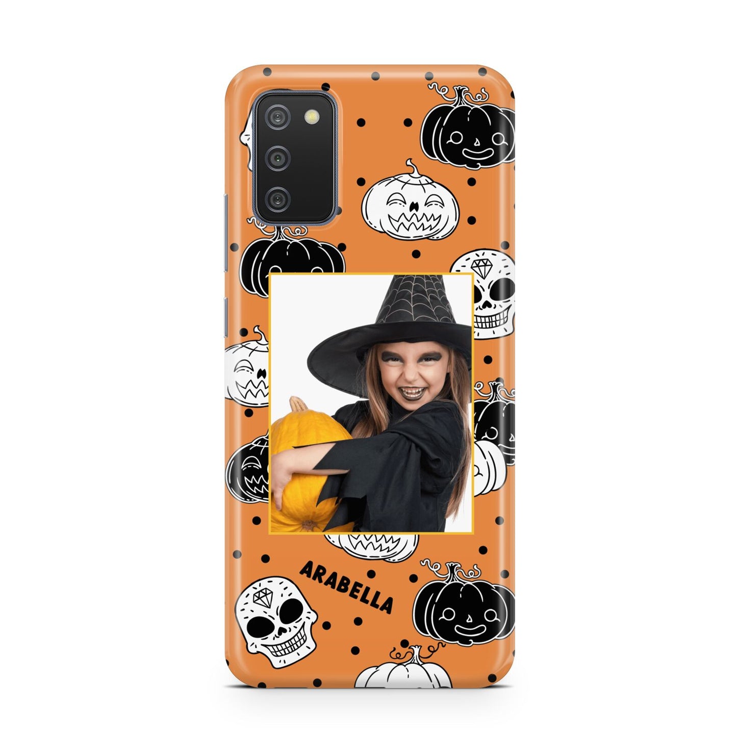 Halloween Pumpkins Photo Upload Samsung A02s Case