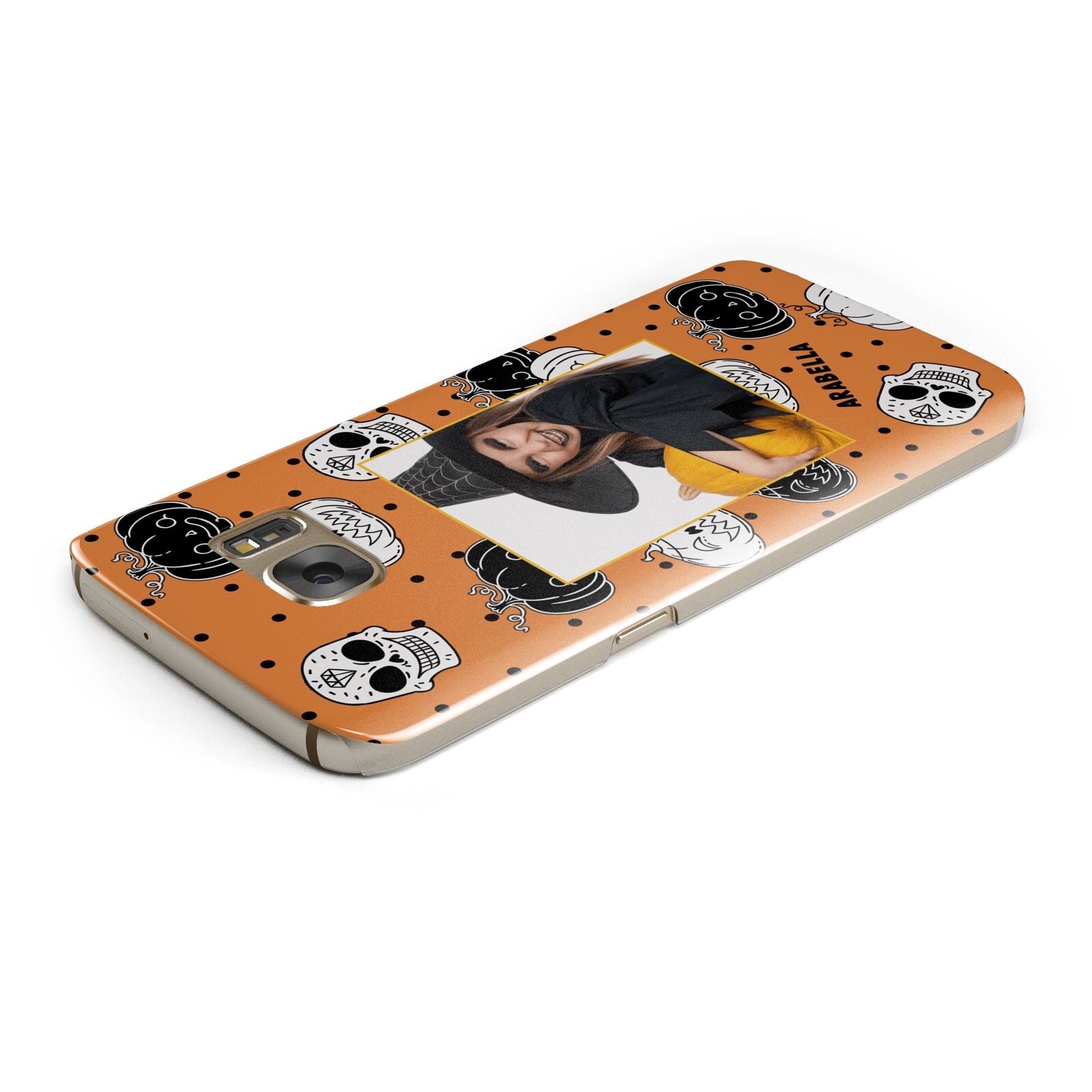 Halloween Pumpkins Photo Upload Samsung Galaxy Case Top Cutout