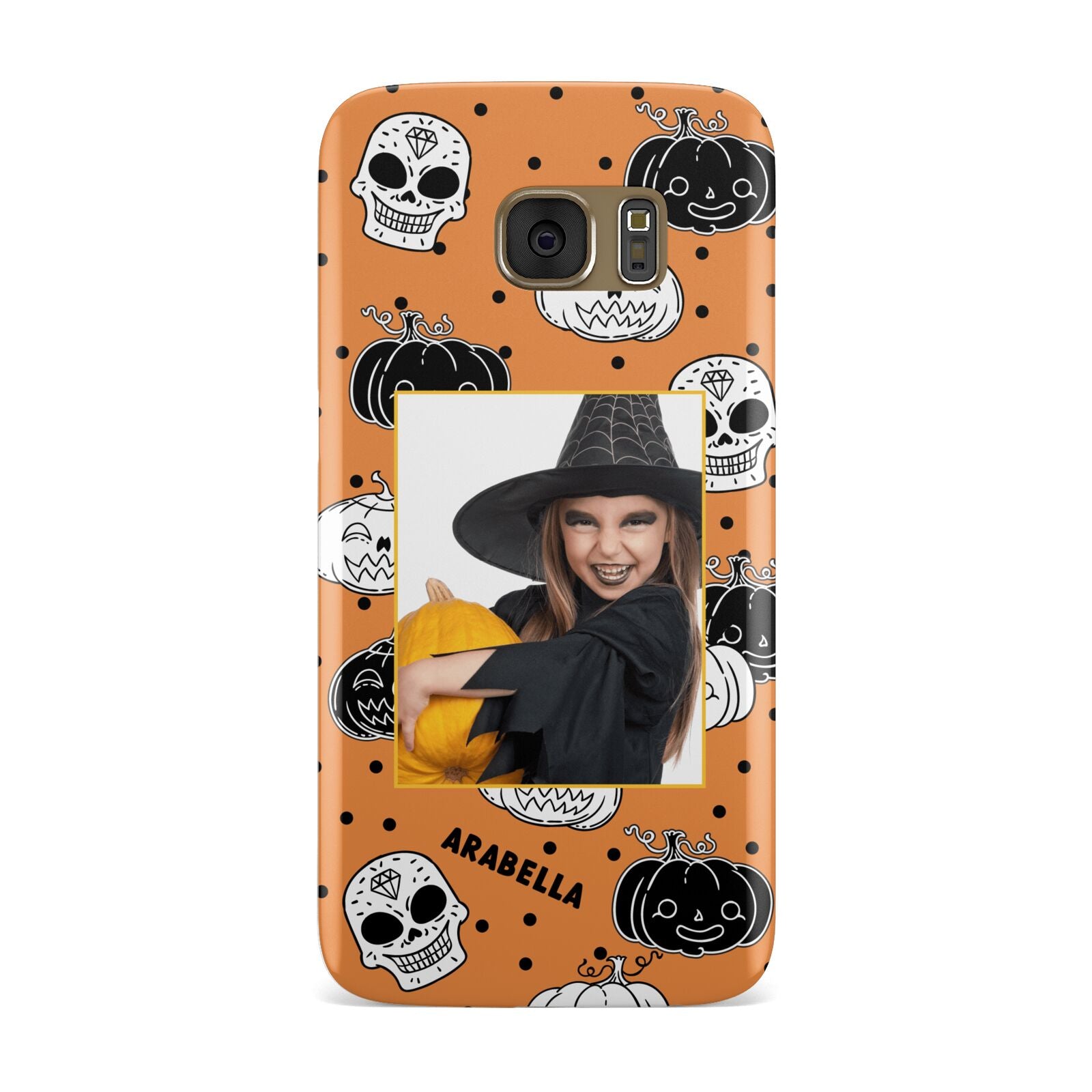 Halloween Pumpkins Photo Upload Samsung Galaxy Case