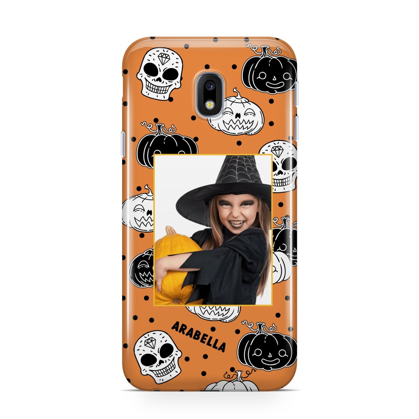 Halloween Pumpkins Photo Upload Samsung Galaxy J3 2017 Case