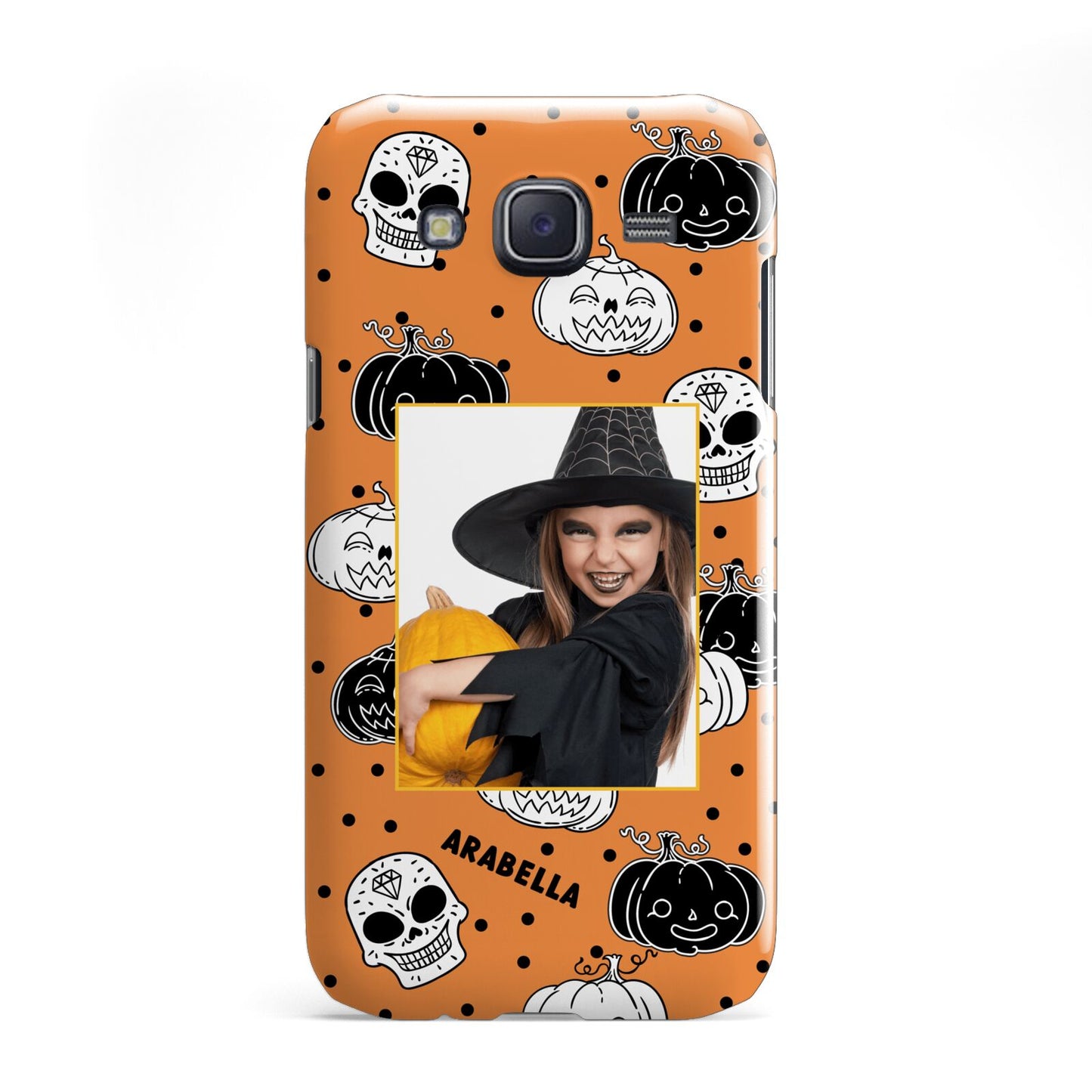 Halloween Pumpkins Photo Upload Samsung Galaxy J5 Case