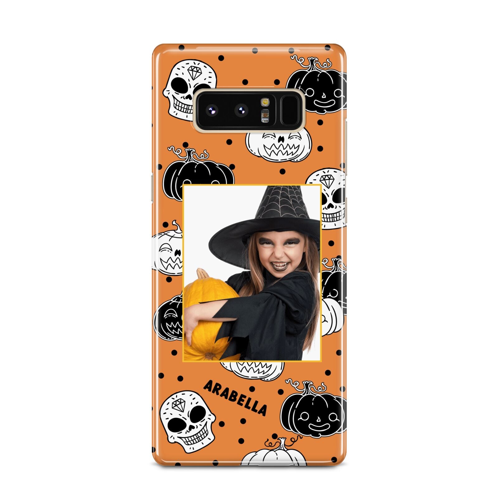 Halloween Pumpkins Photo Upload Samsung Galaxy Note 8 Case