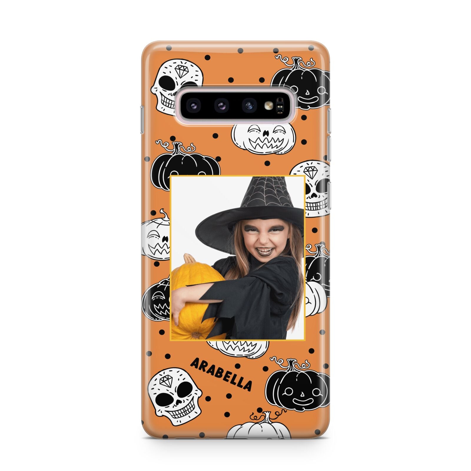 Halloween Pumpkins Photo Upload Samsung Galaxy S10 Plus Case