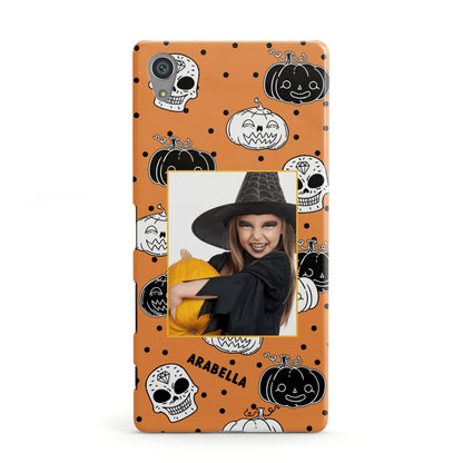 Halloween Pumpkins Photo Upload Sony Xperia Case