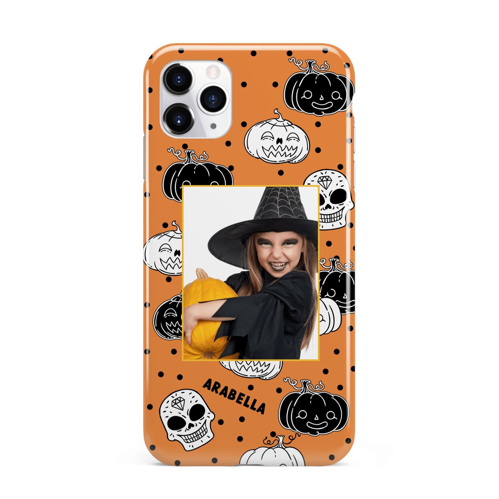 Halloween Pumpkins Photo Upload iPhone 11 Pro Max 3D Tough Case