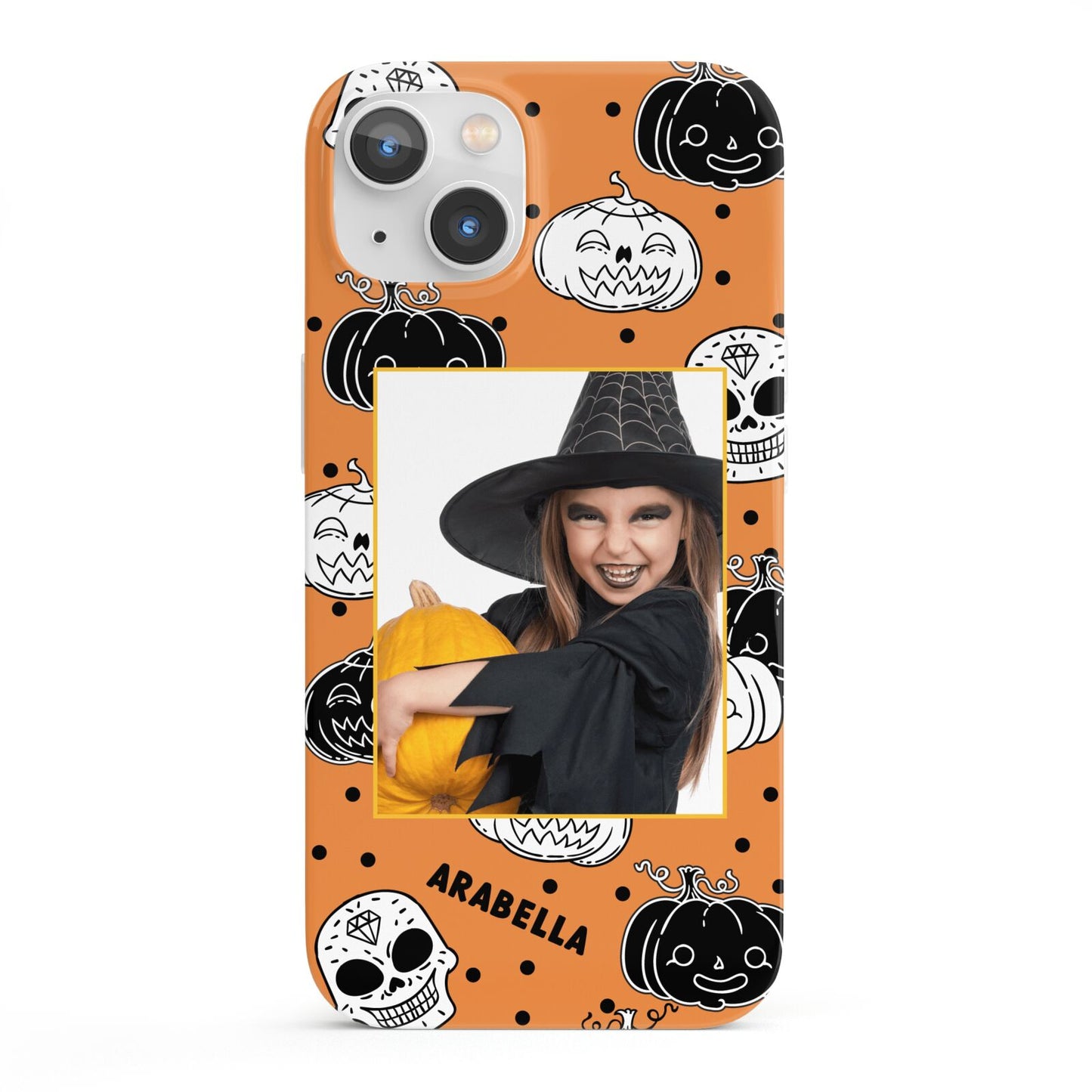 Halloween Pumpkins Photo Upload iPhone 13 Full Wrap 3D Snap Case