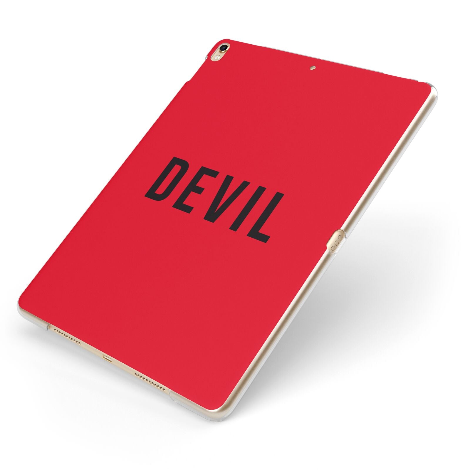 Halloween Red Devil Apple iPad Case on Gold iPad Side View