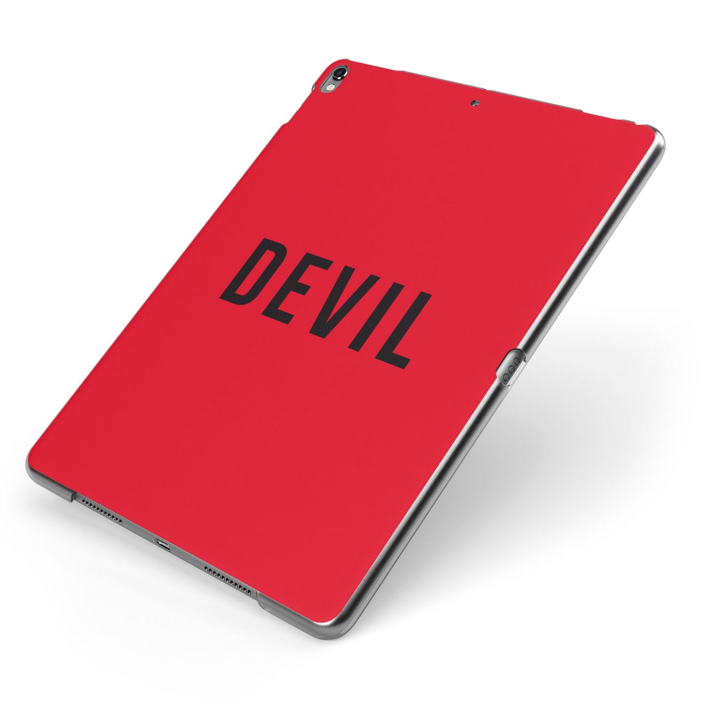 Halloween Red Devil Apple iPad Case on Grey iPad Side View