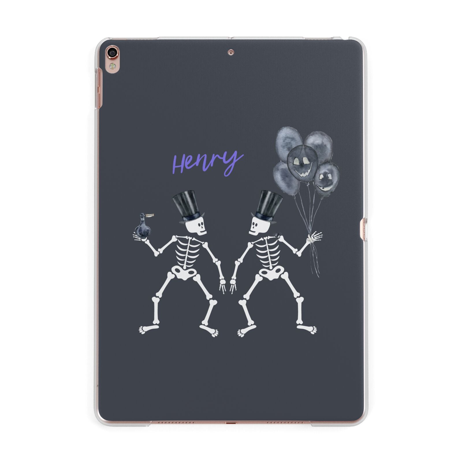 Halloween Skeleton Apple iPad Rose Gold Case