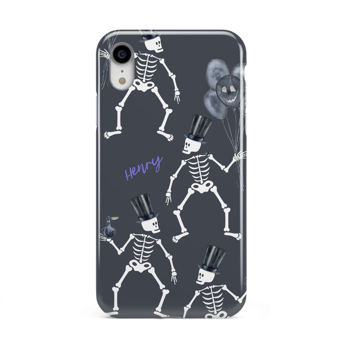 Halloween Skeleton Apple iPhone XR White 3D Tough Case