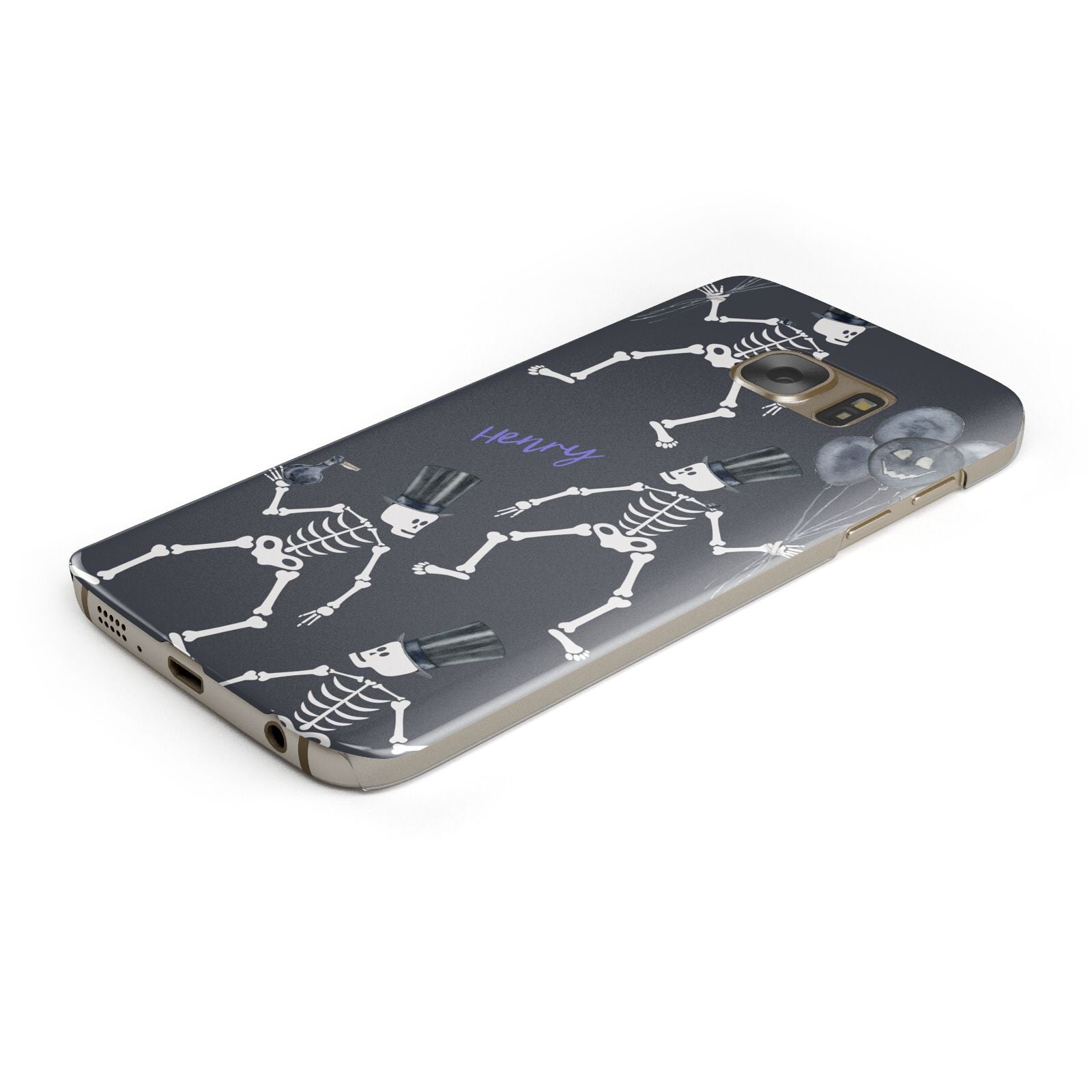 Halloween Skeleton Samsung Galaxy Case Bottom Cutout