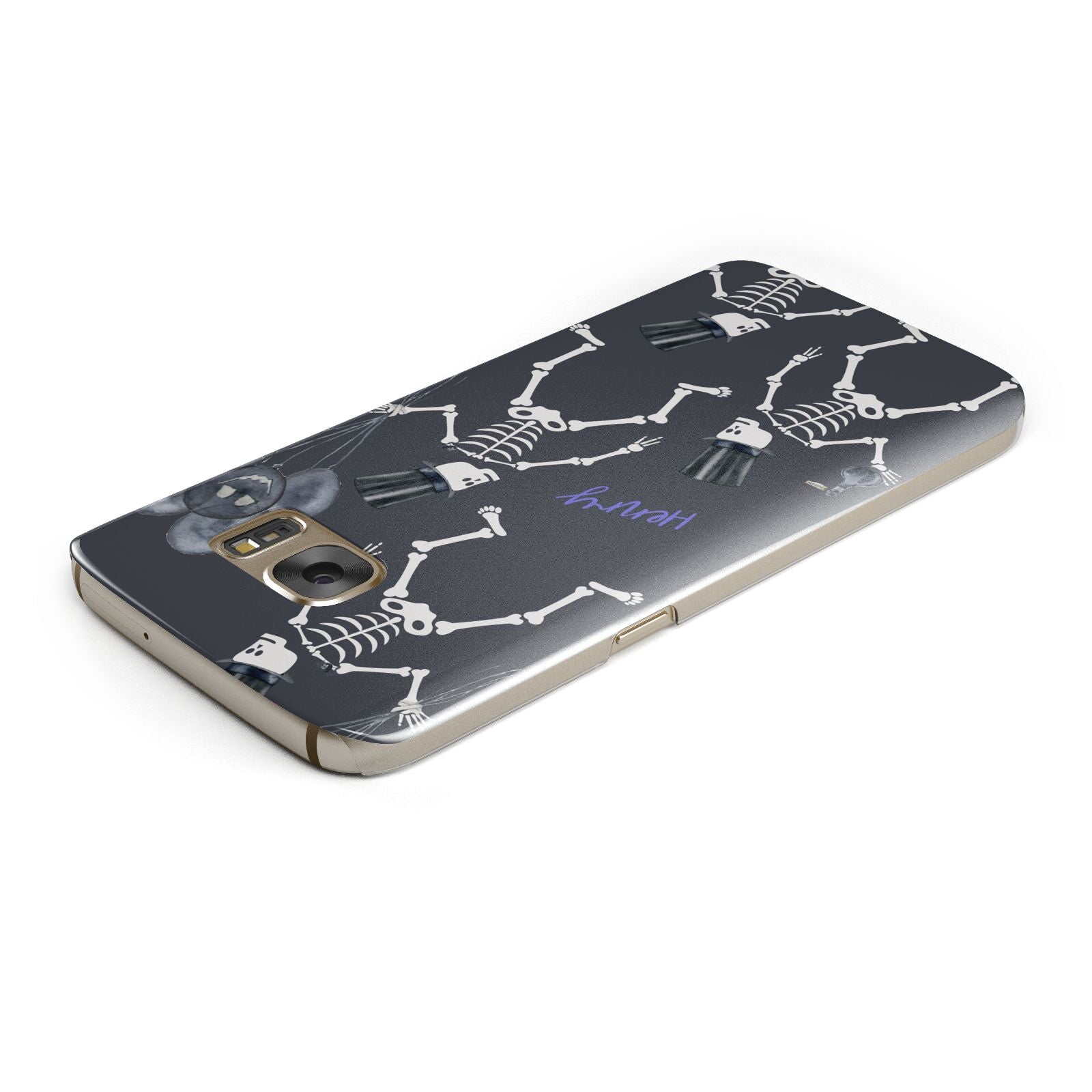 Halloween Skeleton Samsung Galaxy Case Top Cutout