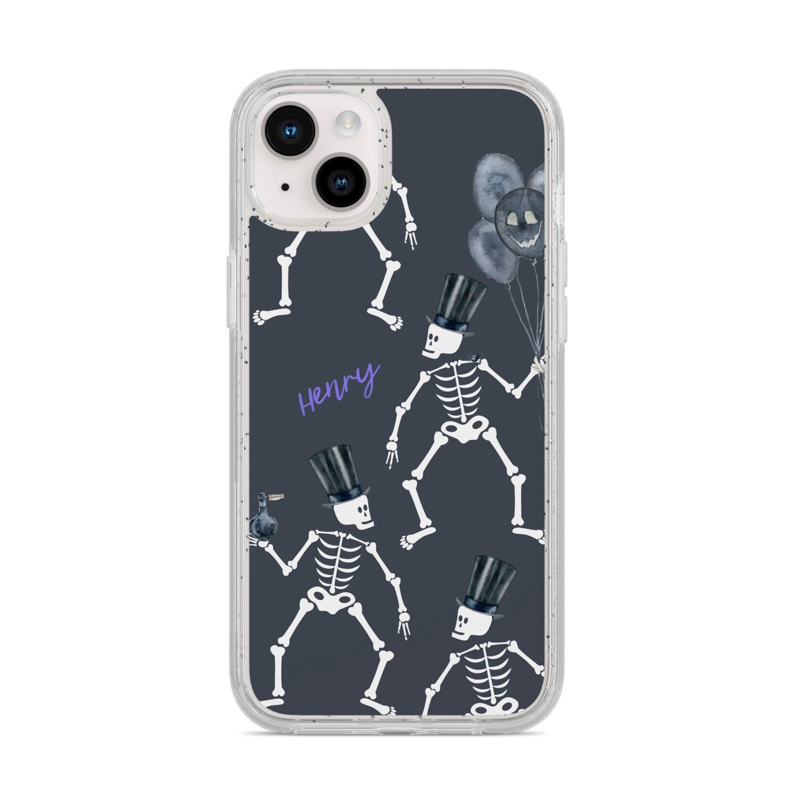 Halloween Skeleton iPhone 14 Plus Glitter Tough Case Starlight