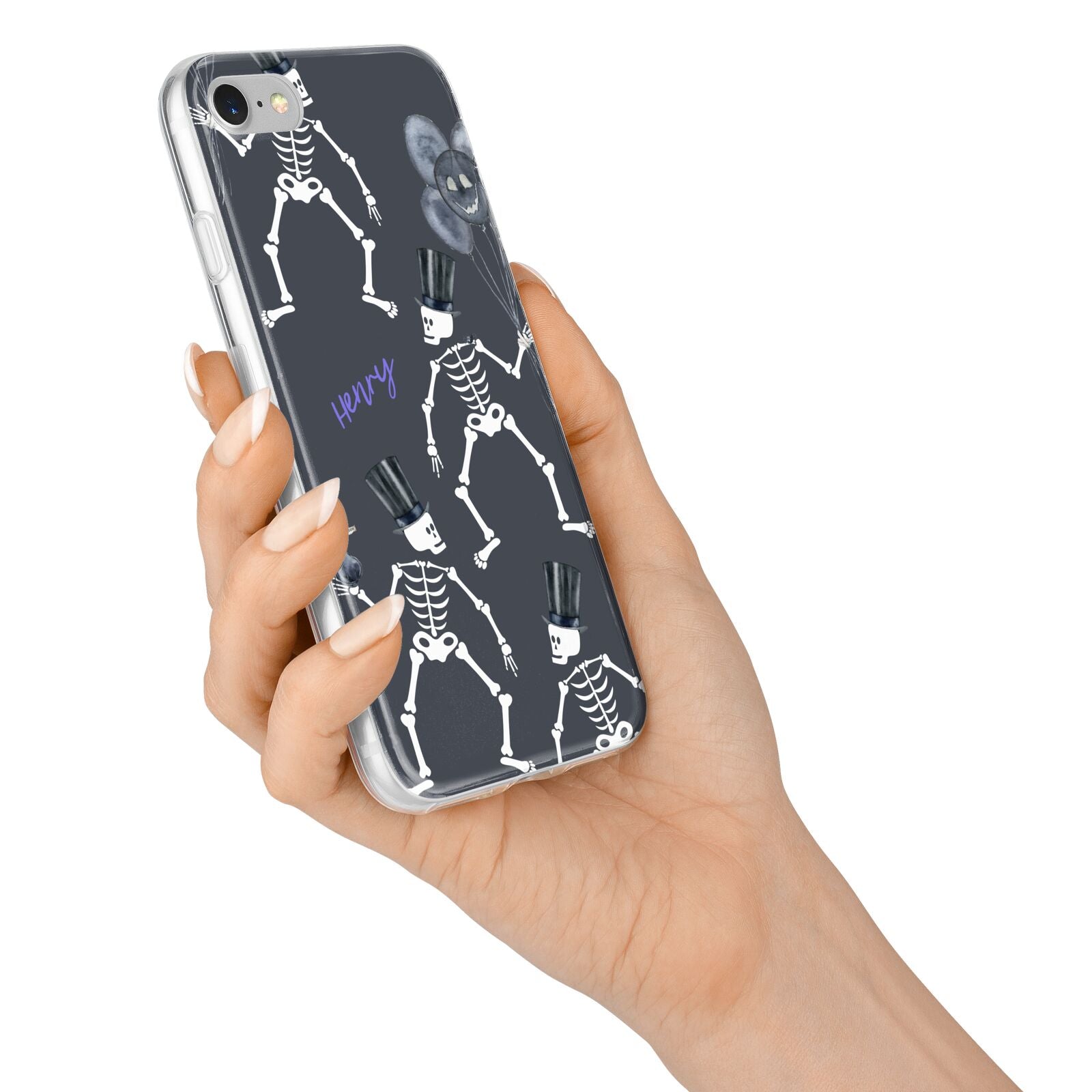 Halloween Skeleton iPhone 7 Bumper Case on Silver iPhone Alternative Image