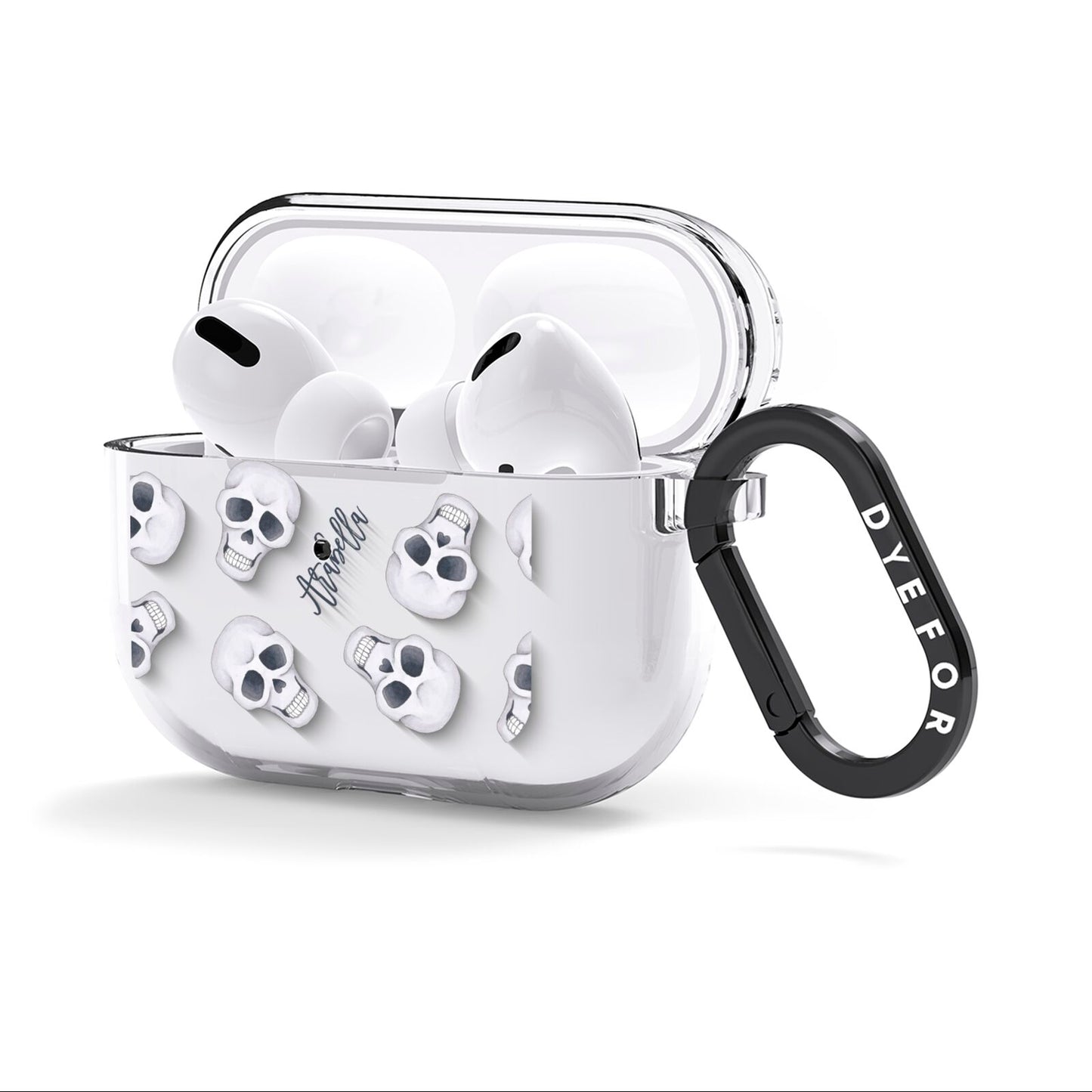 Halloween Skulls AirPods Clear Case 3rd Gen Side Image