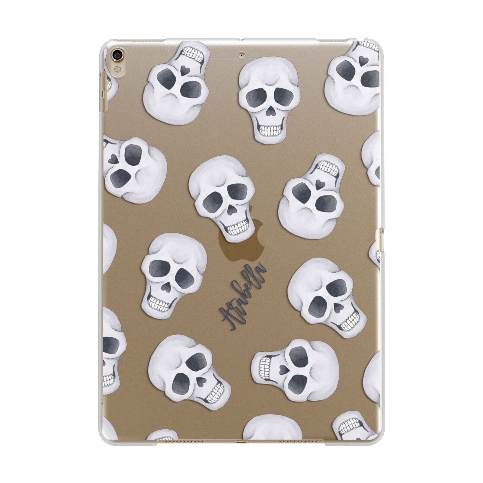 Halloween Skulls Apple iPad Gold Case