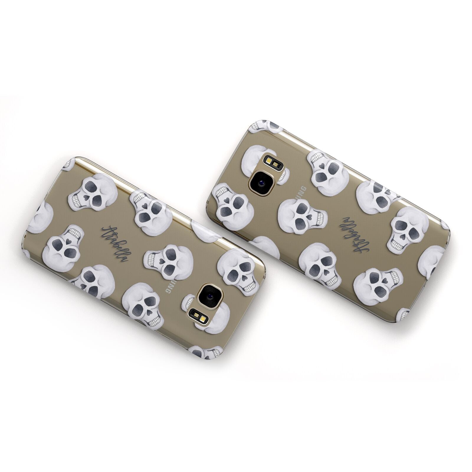 Halloween Skulls Samsung Galaxy Case Flat Overview