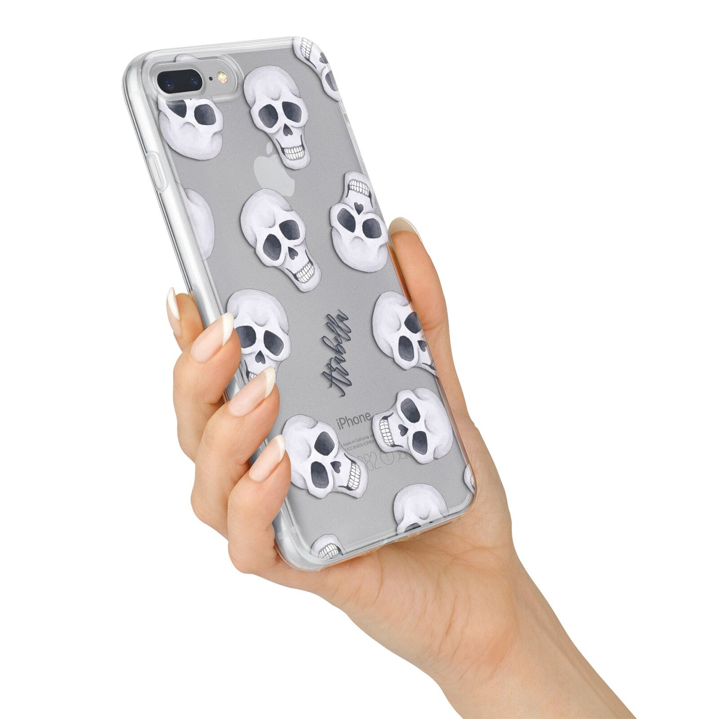 Halloween Skulls iPhone 7 Plus Bumper Case on Silver iPhone Alternative Image