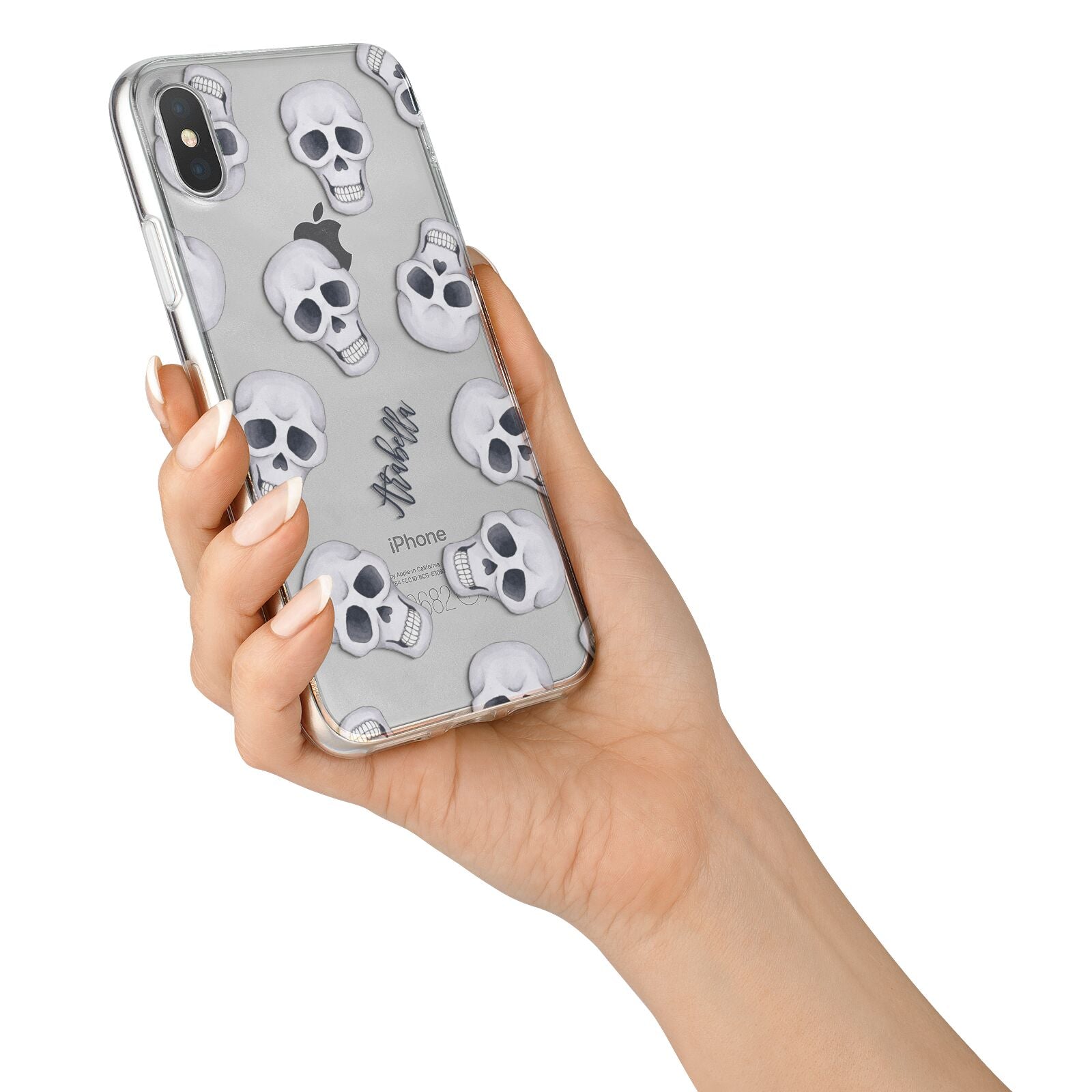 Halloween Skulls iPhone X Bumper Case on Silver iPhone Alternative Image 2