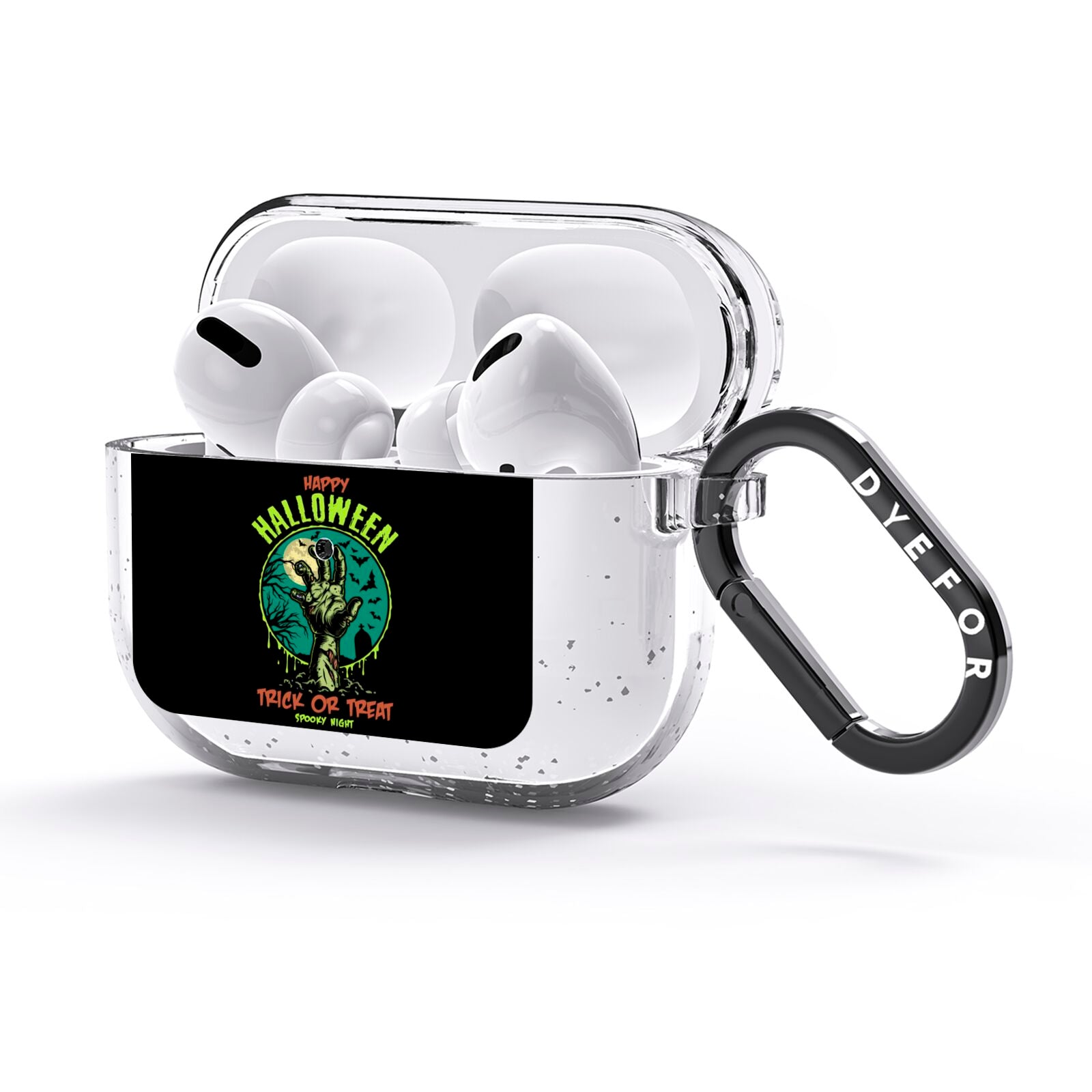 Halloween Zombie Hand AirPods Glitter Case 3rd Gen Side Image