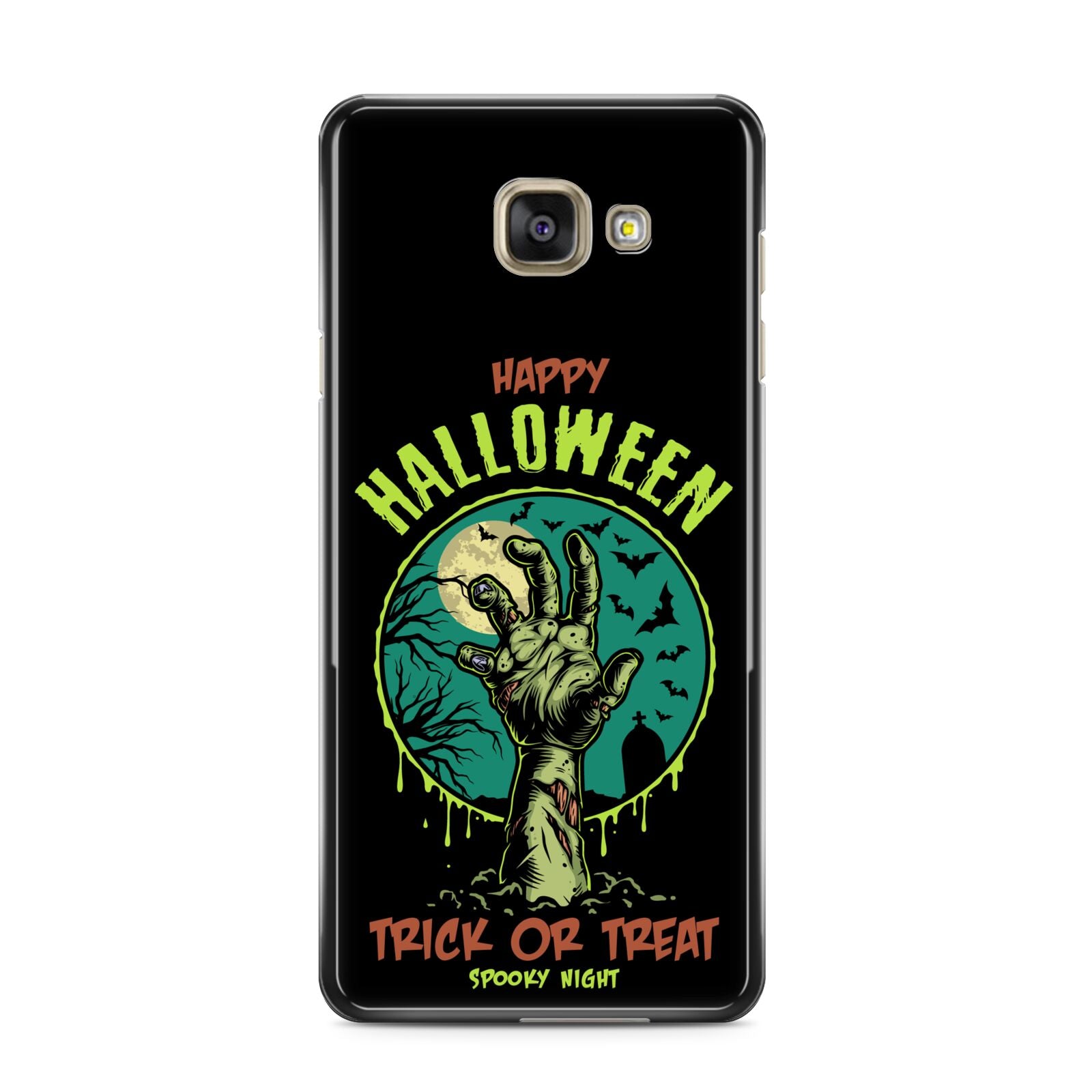 Halloween Zombie Hand Samsung Galaxy A3 2016 Case on gold phone