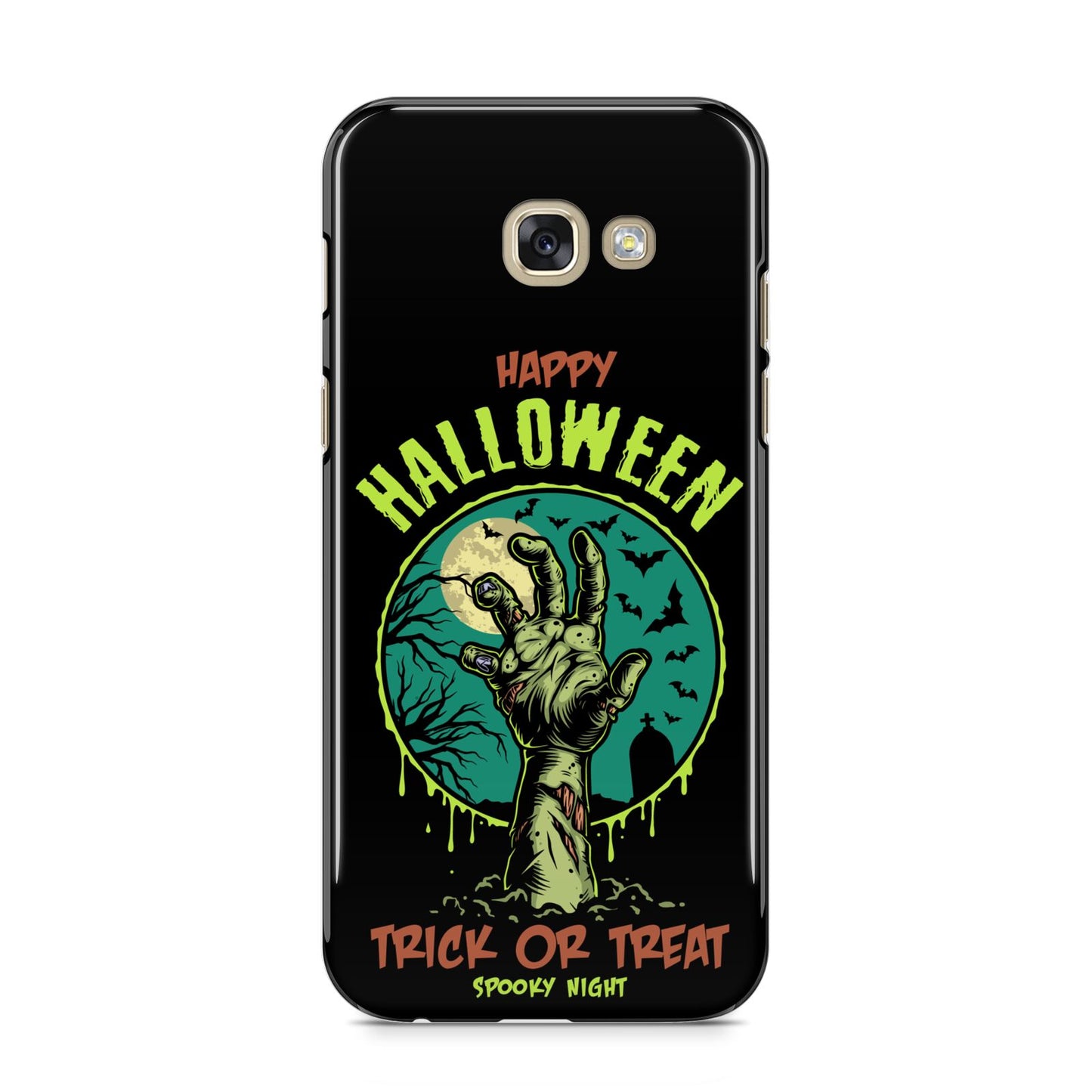 Halloween Zombie Hand Samsung Galaxy A5 2017 Case on gold phone