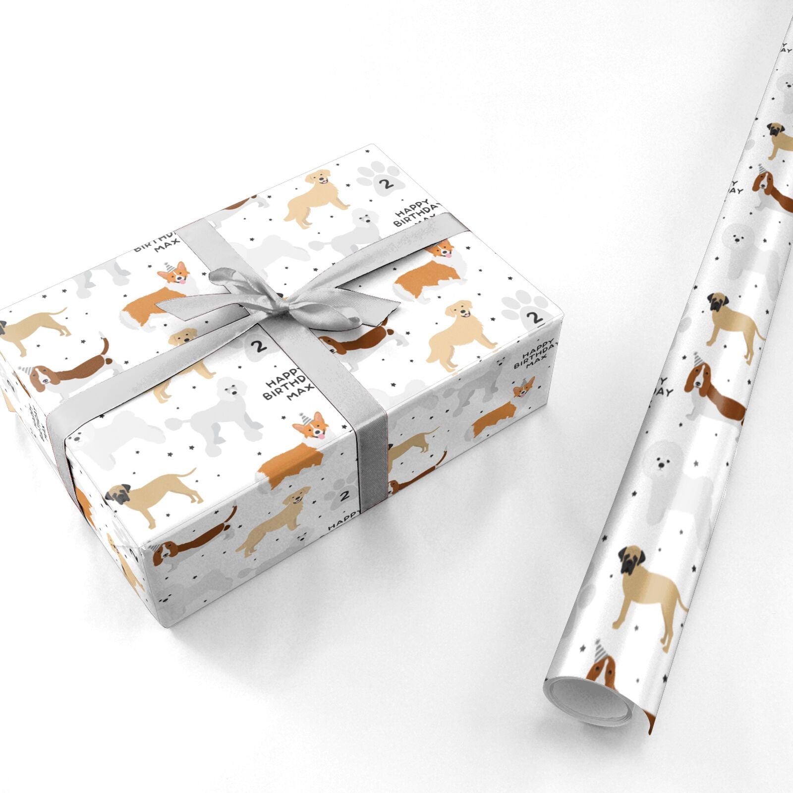 Happy Birthday Personalised Dogs Personalised Wrapping Paper