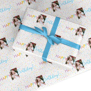 Alles Gute zum Geburtstag-Foto-personalisiertes Geschenkpapier