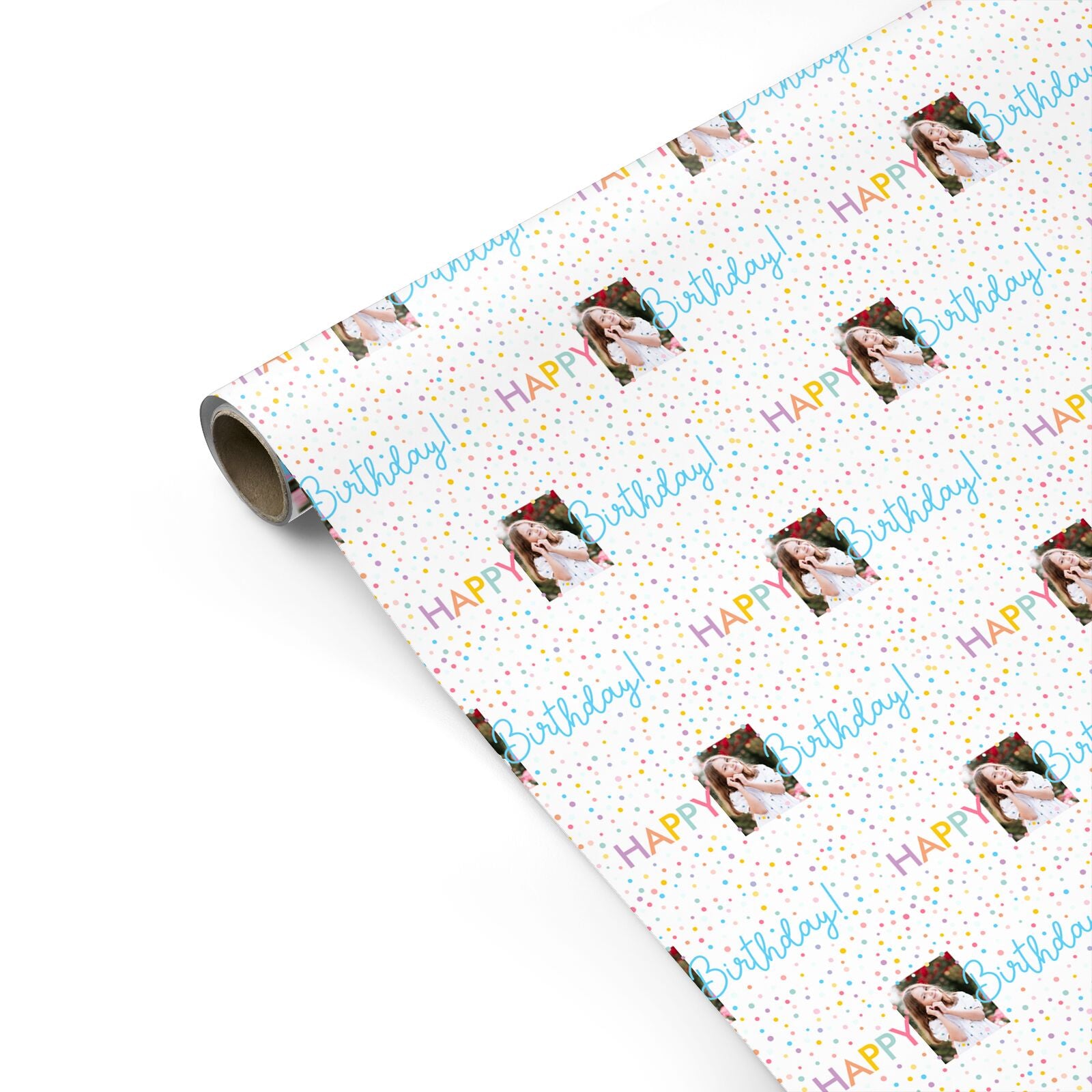 Happy Birthday Photo Personalised Personalised Gift Wrap