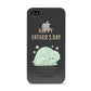 Happy Fathers Day Custom Triceratops Apple iPhone 4s Case