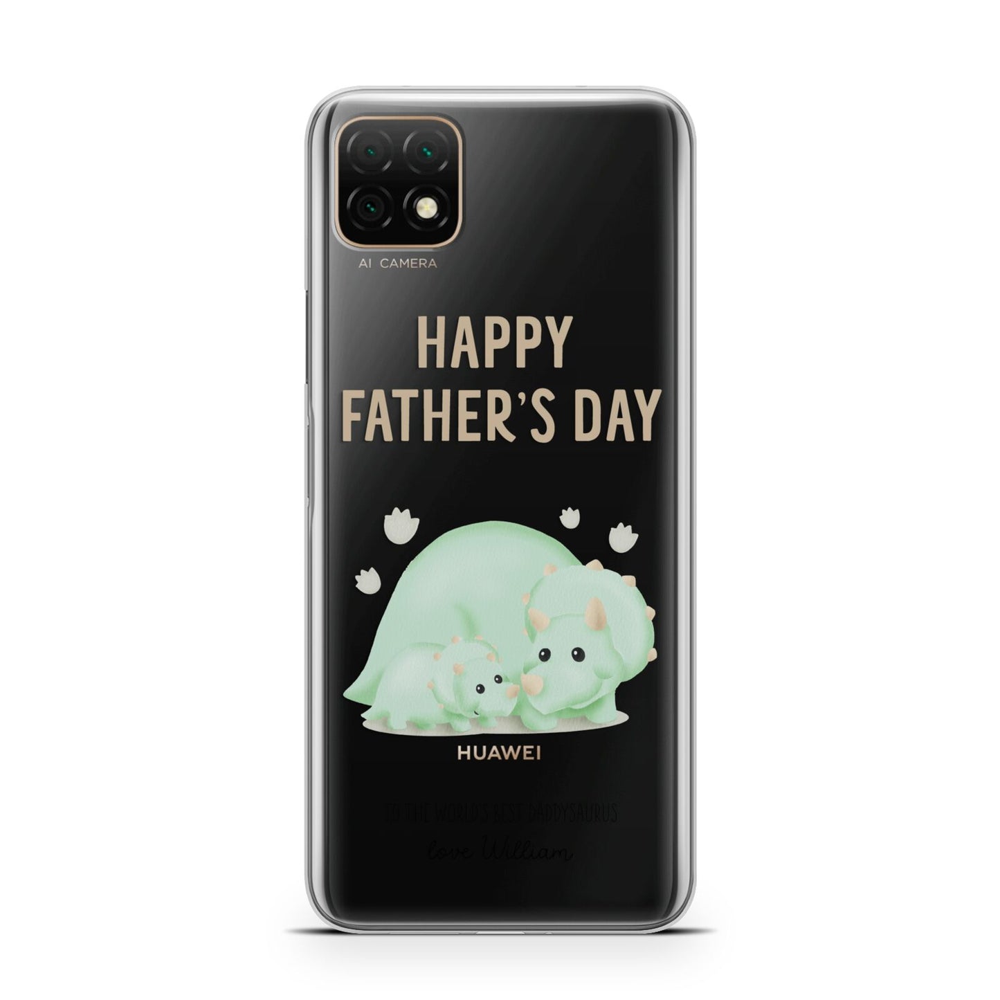 Happy Fathers Day Custom Triceratops Huawei Enjoy 20 Phone Case