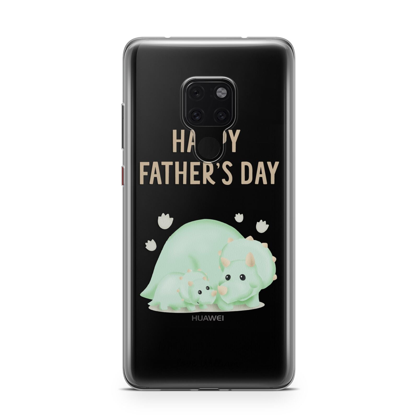 Happy Fathers Day Custom Triceratops Huawei Mate 20 Phone Case