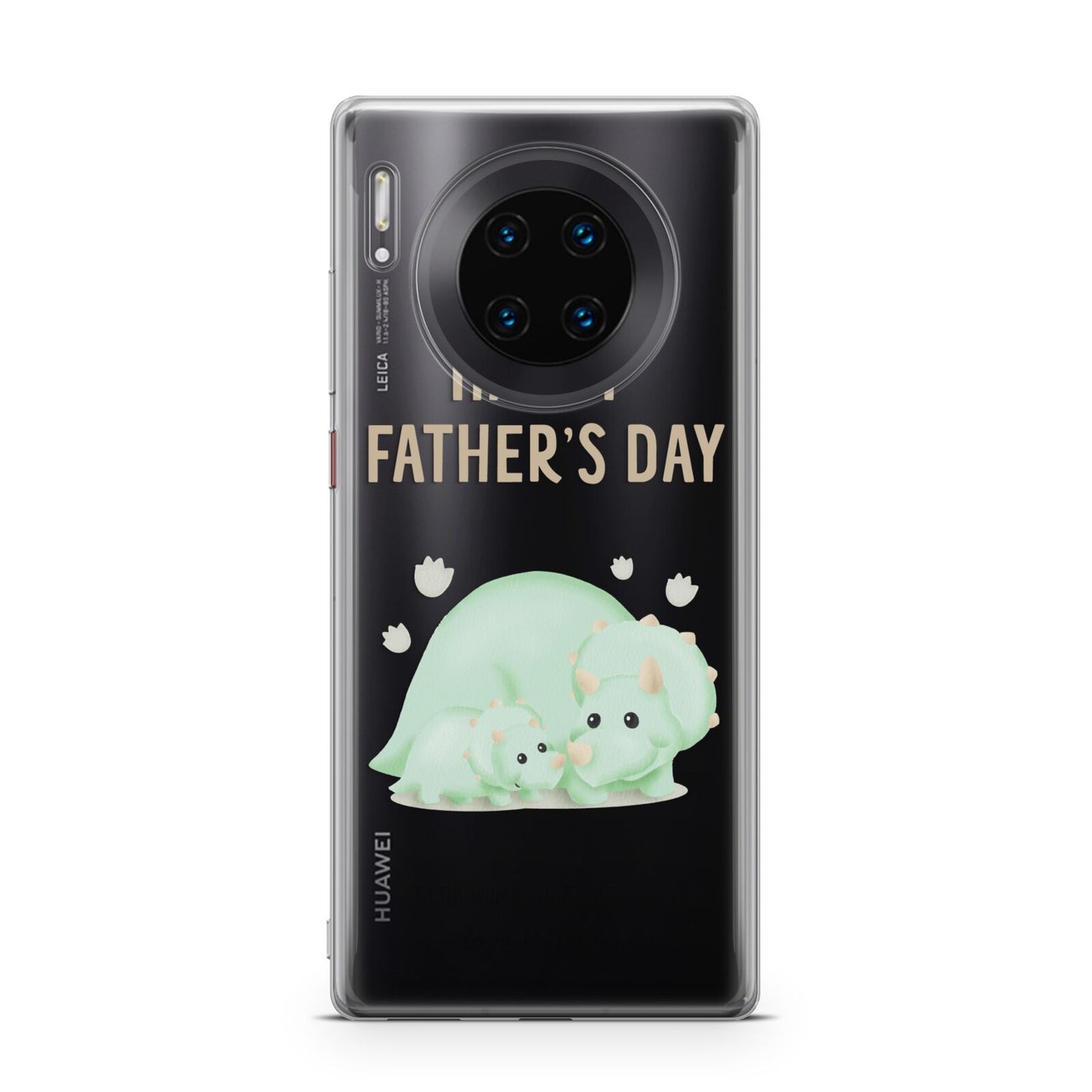 Happy Fathers Day Custom Triceratops Huawei Mate 30 Pro Phone Case