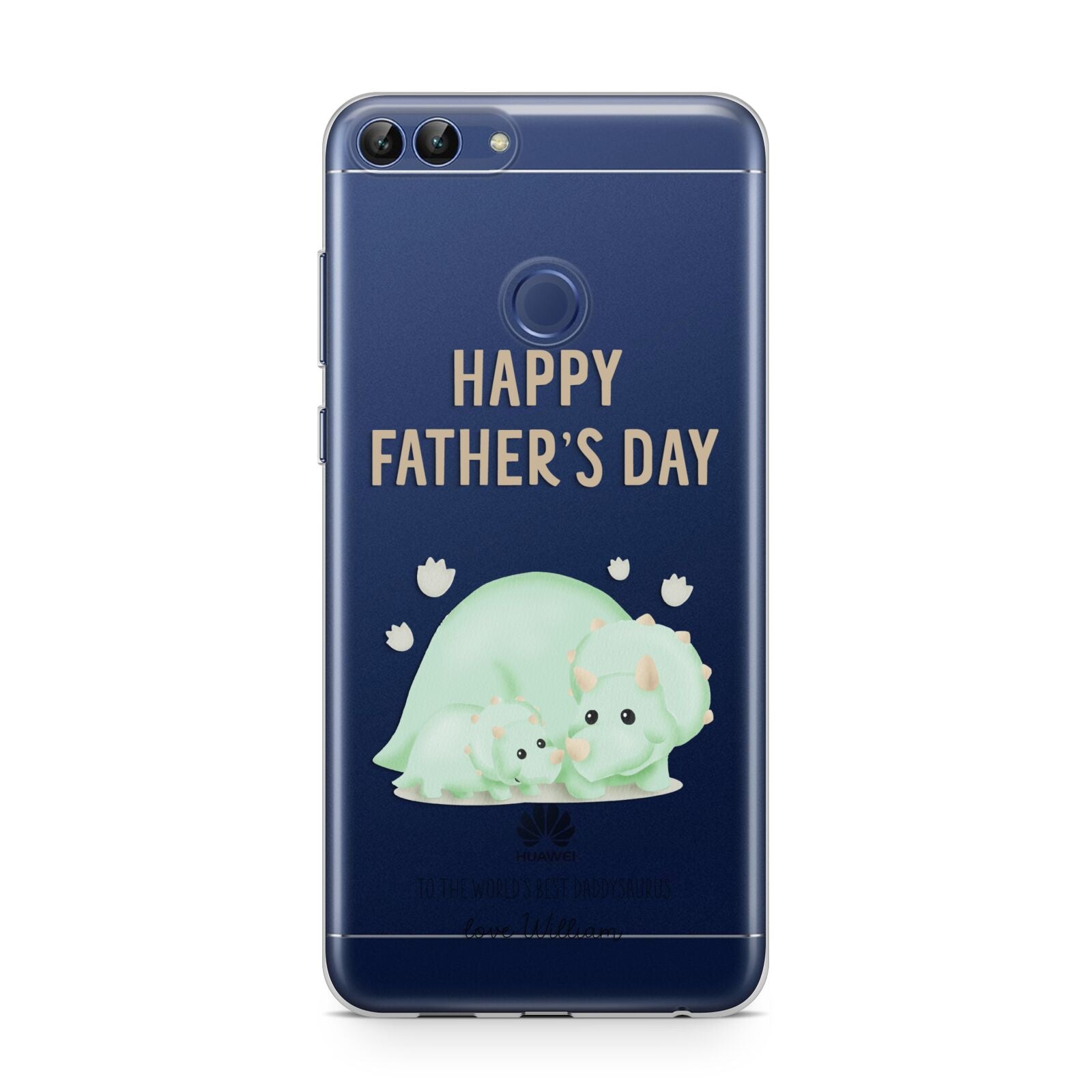 Happy Fathers Day Custom Triceratops Huawei P Smart Case