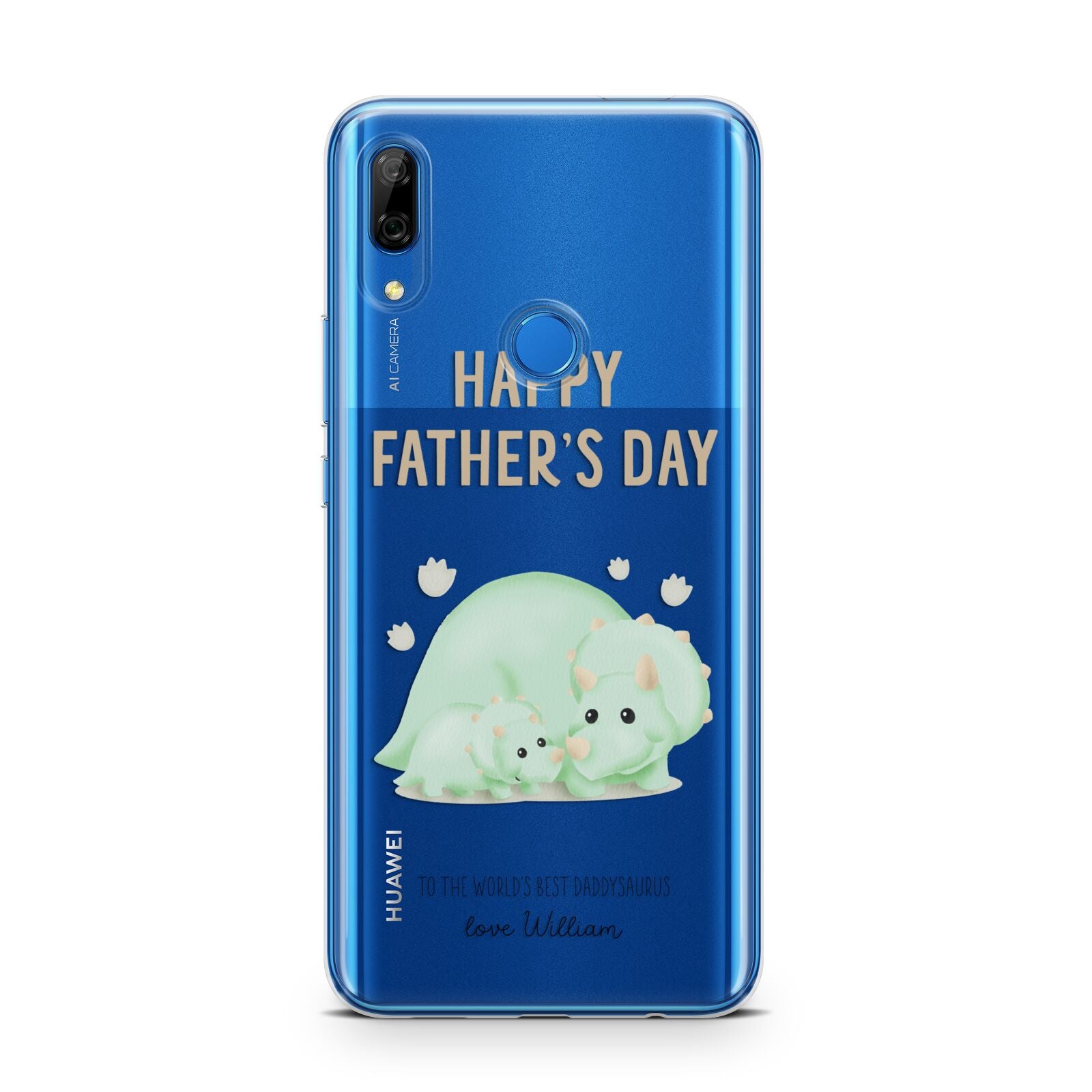 Happy Fathers Day Custom Triceratops Huawei P Smart Z