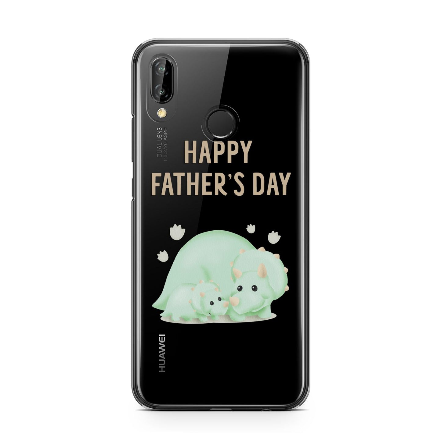 Happy Fathers Day Custom Triceratops Huawei P20 Lite Phone Case