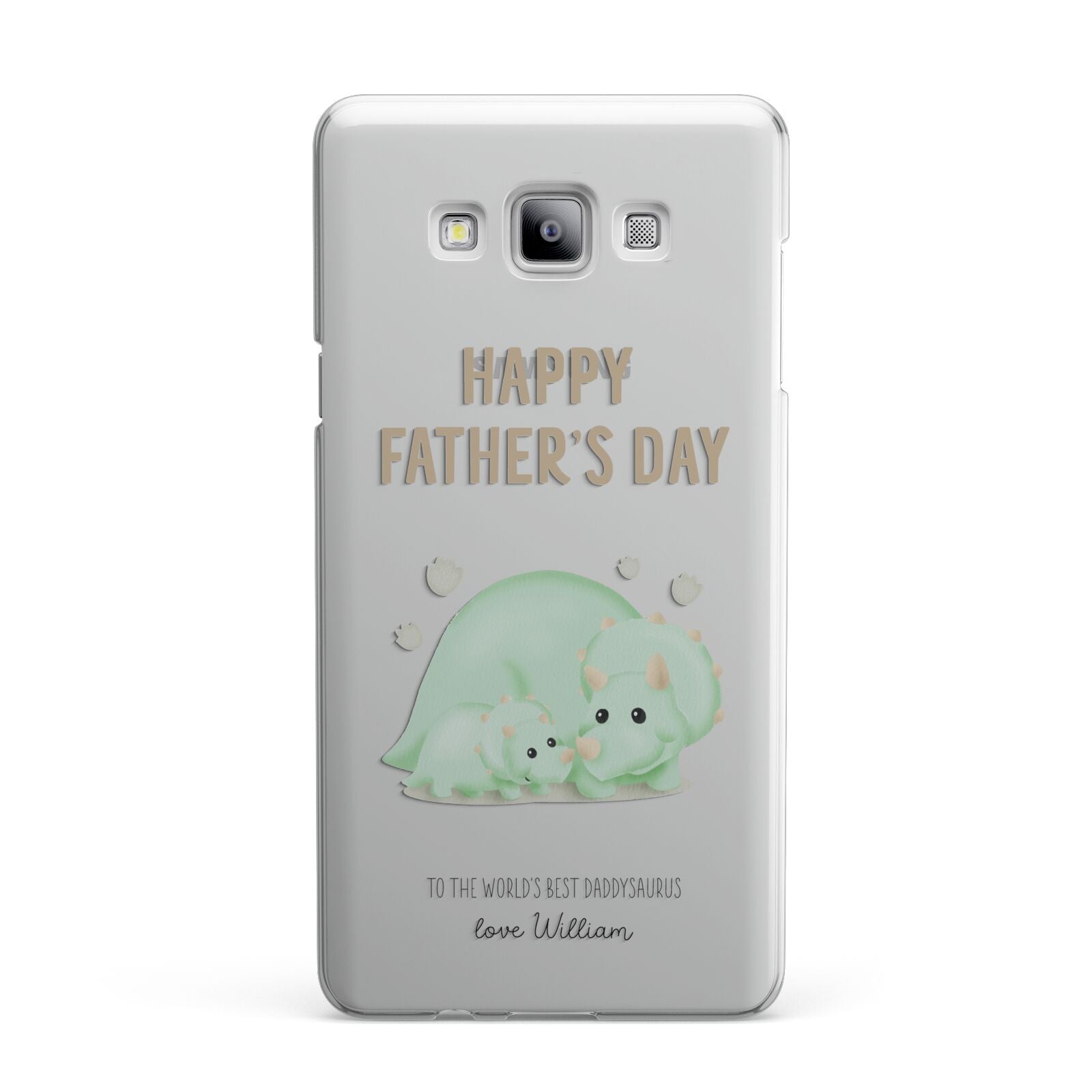 Happy Fathers Day Custom Triceratops Samsung Galaxy A7 2015 Case