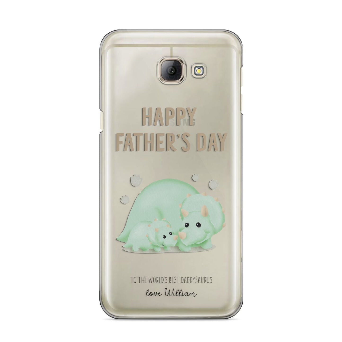 Happy Fathers Day Custom Triceratops Samsung Galaxy A8 2016 Case