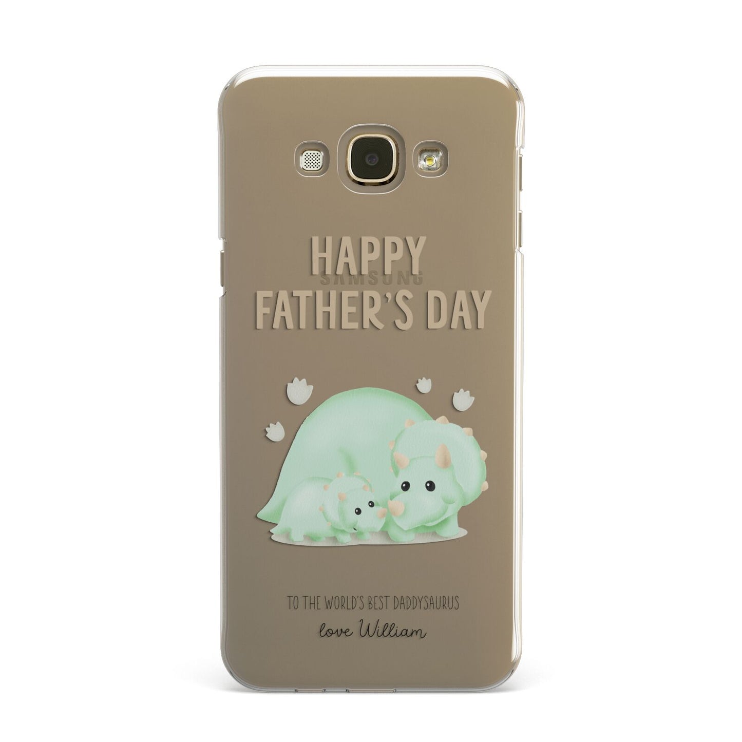 Happy Fathers Day Custom Triceratops Samsung Galaxy A8 Case