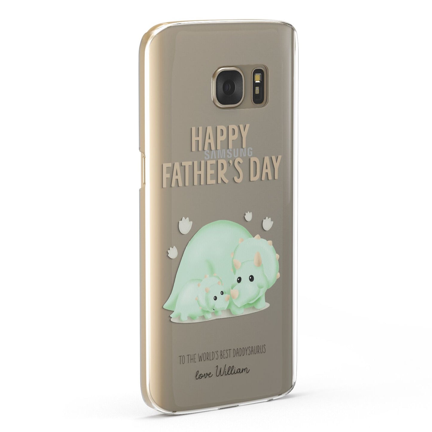 Happy Fathers Day Custom Triceratops Samsung Galaxy Case Fourty Five Degrees