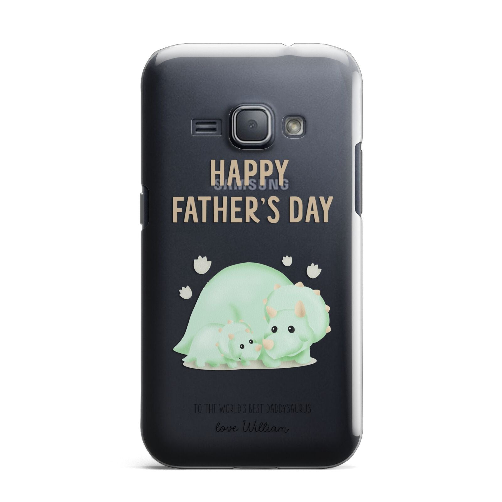 Happy Fathers Day Custom Triceratops Samsung Galaxy J1 2016 Case