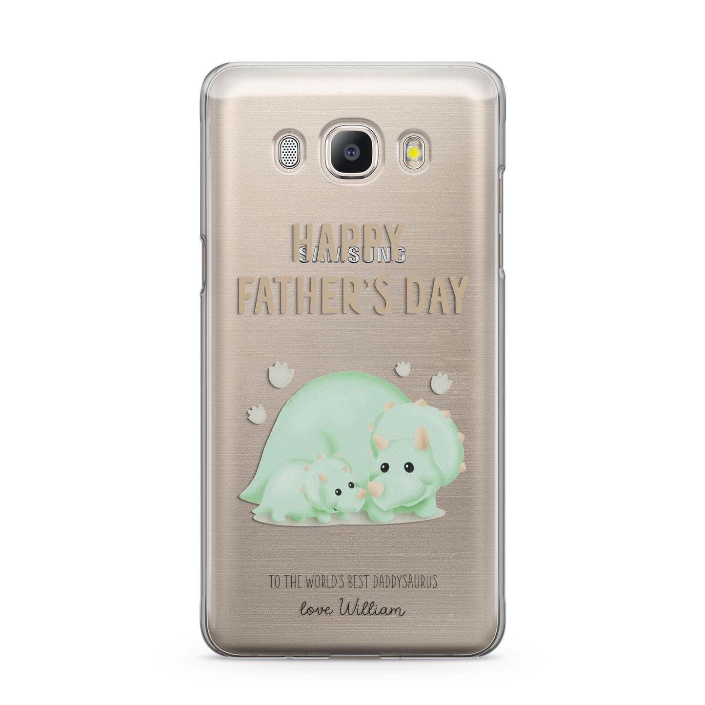 Happy Fathers Day Custom Triceratops Samsung Galaxy J5 2016 Case