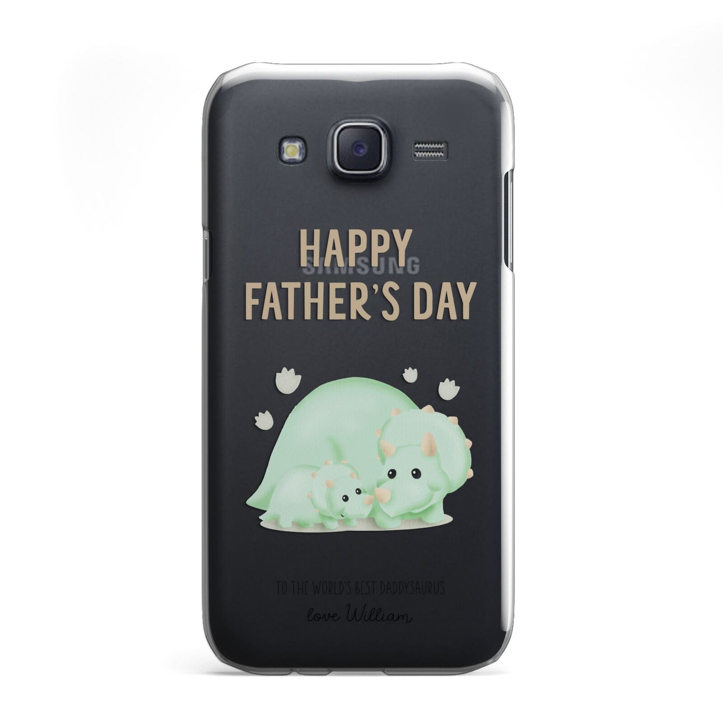 Happy Fathers Day Custom Triceratops Samsung Galaxy J5 Case