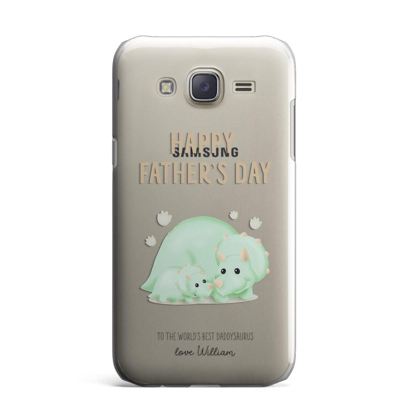 Happy Fathers Day Custom Triceratops Samsung Galaxy J7 Case