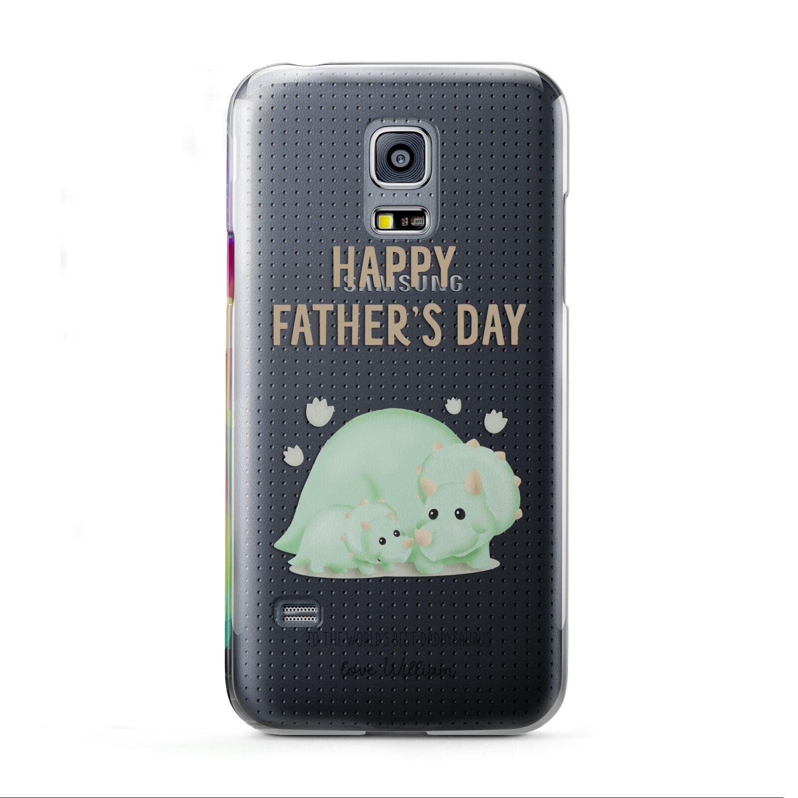 Happy Fathers Day Custom Triceratops Samsung Galaxy S5 Mini Case