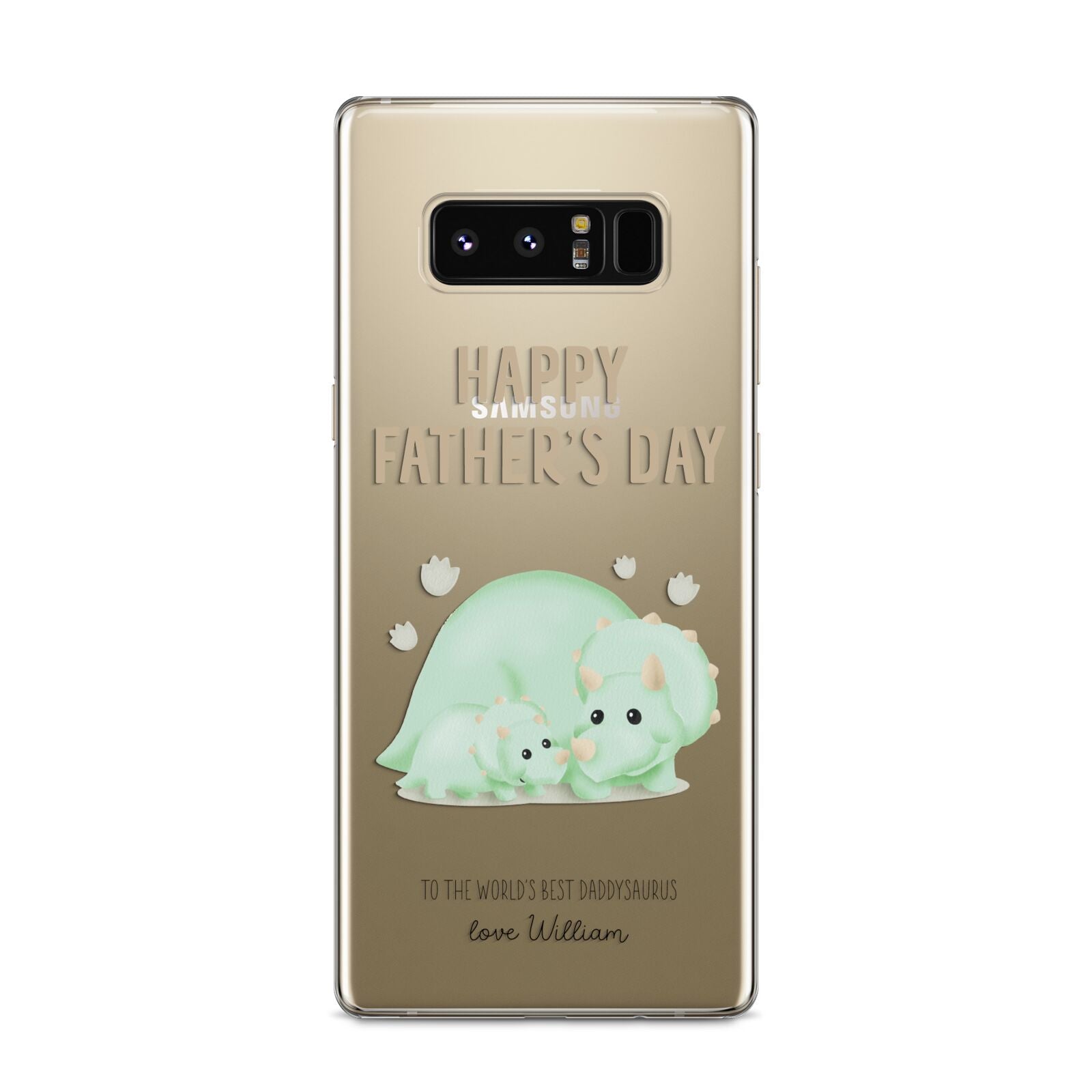 Happy Fathers Day Custom Triceratops Samsung Galaxy S8 Case