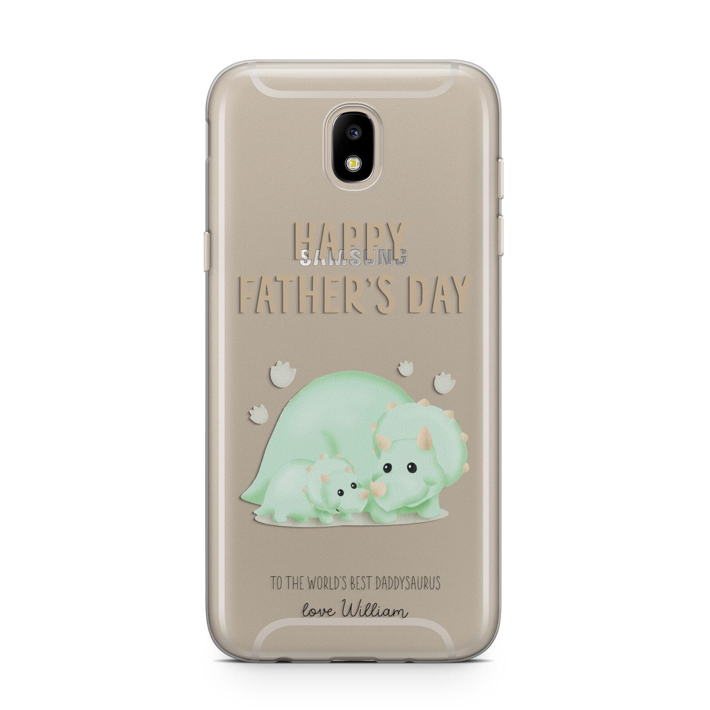 Happy Fathers Day Custom Triceratops Samsung J5 2017 Case