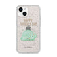 Happy Fathers Day Custom Triceratops iPhone 14 Glitter Tough Case Starlight