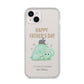 Happy Fathers Day Custom Triceratops iPhone 14 Plus Clear Tough Case Starlight